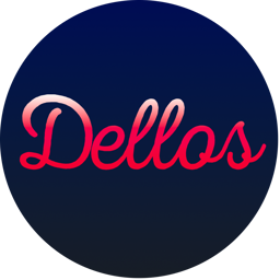 Dellos Fish & Chips Glasgow logo.